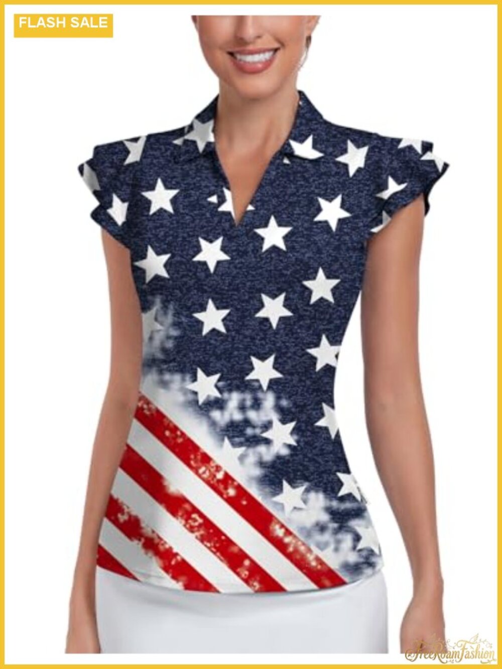 Women's Golf Polo Short Sleeve Ruffle Moisture Wicking Tennis Top